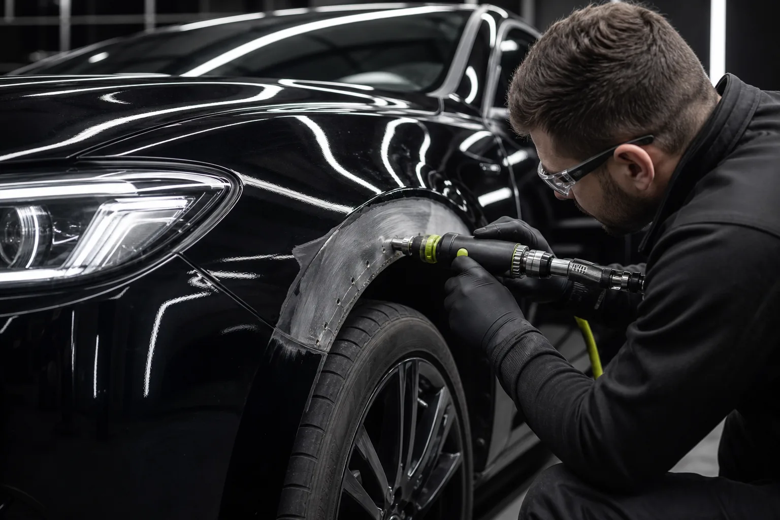 Réparation de carrosserie — aile avant